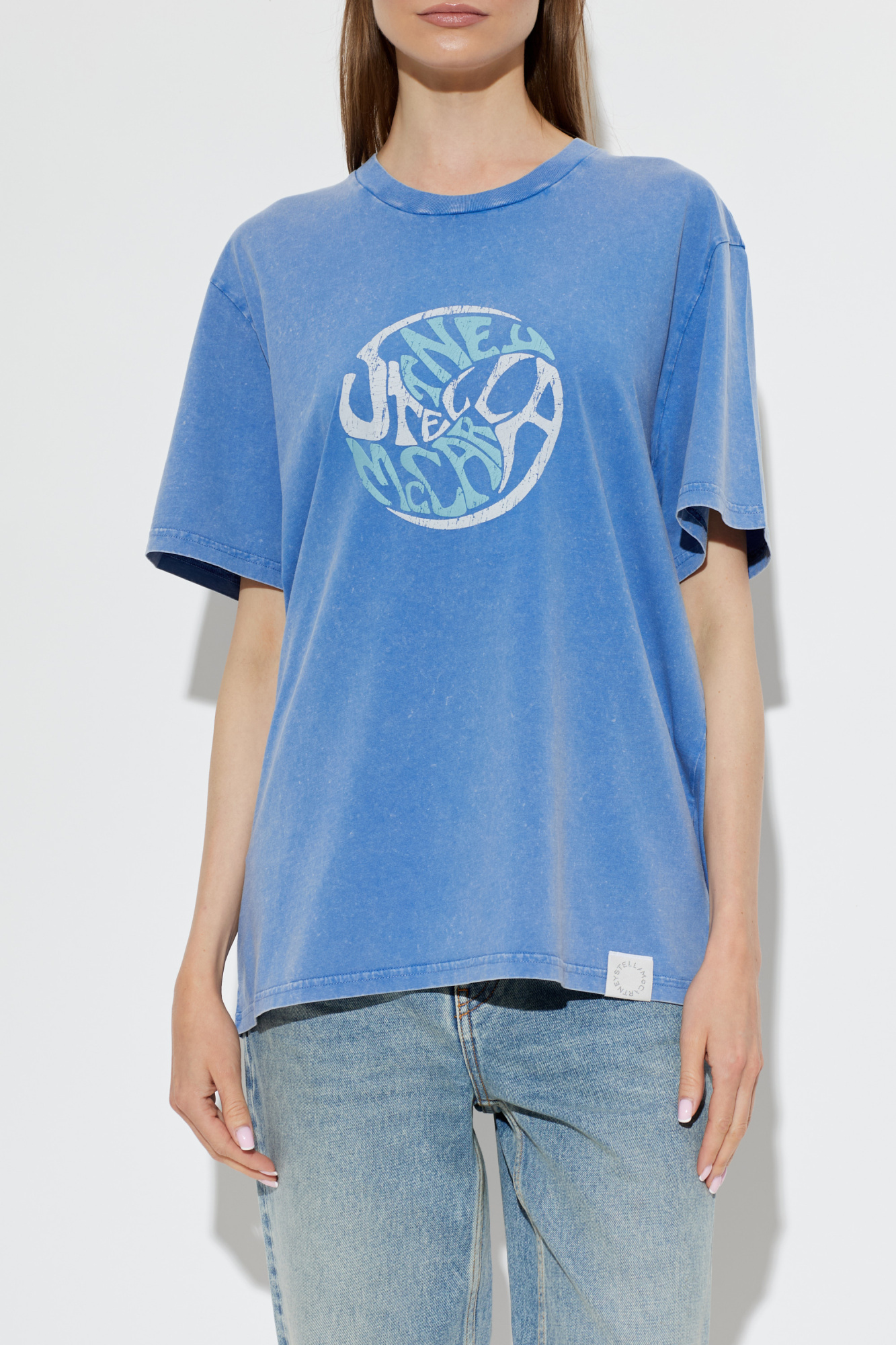Blue T-shirt with print Stella McCartney - Vitkac AS
